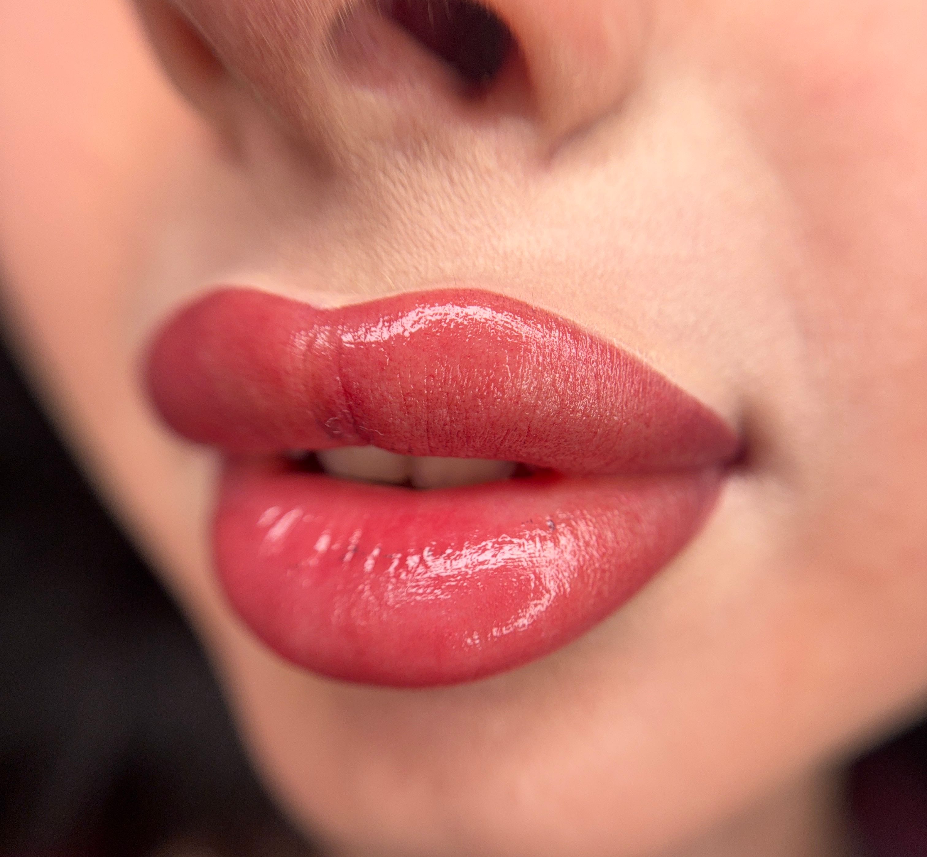 Natürlich betonte Lippen